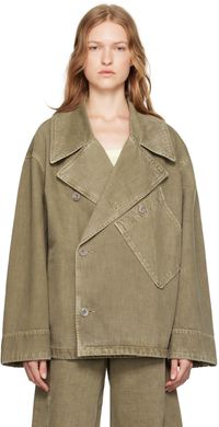 LEMAIRE Blouson Dispatch vert en denim