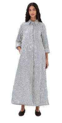 TWP Jennys Gown INDIGO / WHITE S