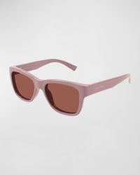 Men's SL 674 Plastic Square Sunglasses