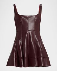 Fauber Faux Leather Mini Dress