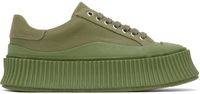 Jil Sander Green Platform Sneakers