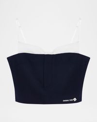 Layered Bow Corset Top