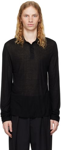 Filippa K Black Jersey Polo