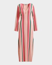 Hiscape Striped Knit Maxi Dress