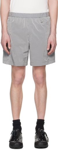 WOOYOUNGMI Gray Nylon Banding Shorts