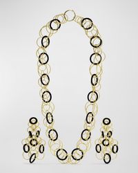 18k Yellow Gold & Black Onyx Short Hawaii Necklace