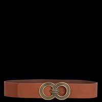 Maison 123 - Ceinture large en cuir - Taille 44/46 - Marron
