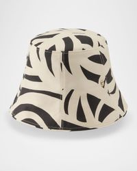 Baja Paneled Geo-Print Bucket Hat