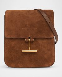 Tara Mini Flap Crossbody Bag in Suede