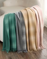 Cashmere Shadow Plaid Throw Blanket, 50" x 70"