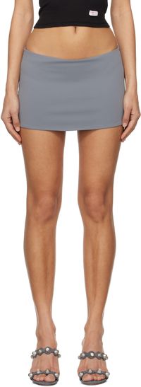 GUIZIO Gray Micro Stretch Miniskirt