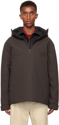 Moncler Brown Riz Short Down Jacket