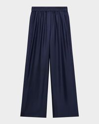 Pull-On Silk Track Pants