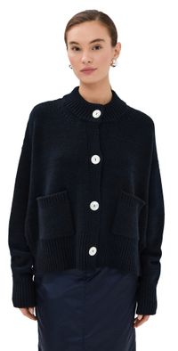 Nackiye Icebreaker Cashmere Cardigan Marine Melange S