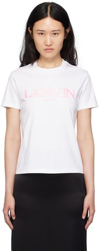 Lanvin T-shirt blanc à logo brodé