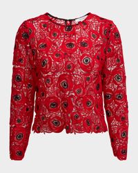 Nori Embroidered Floral Lace Top