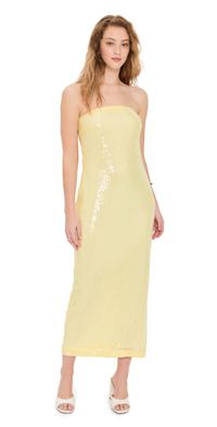 endless rose Strapless Sequins Maxi Dress Butter L