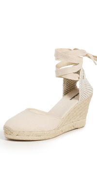 Soludos Marseille Wedges Ivory 8.5