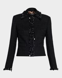Short Sequined Stretch Mat Jacket