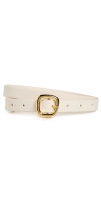 Madewell Skinny Puffy Buckle Belt Ivory L