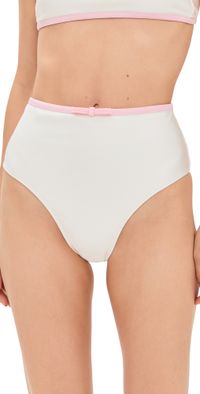 Shani Shemer Lux Bikini Bottoms Cream And Candy Pink L