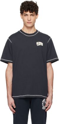 Billionaire Boys Club T-shirt bleu marine à petit logo arqué et à piqures contrastantes