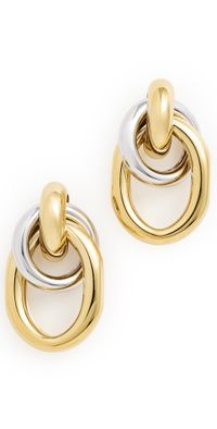Martha Calvo Two Tone Ami Earrings Gold/Silver One Size