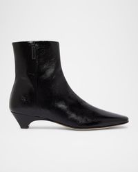 Monica Patent Leather Ankle Boots