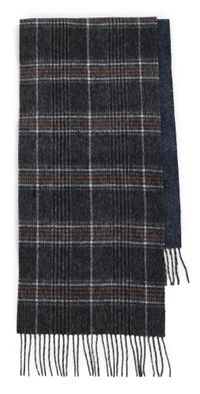 Barbour Barbour Marsden Reversible Scarf Grey/Navy One Size