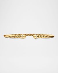 Cablespira Bracelet with Gemstone in 18K Gold, 3mm