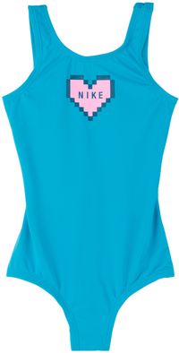 Nike Kids Blue Graphic Little Kids One-Piece Swimsuit