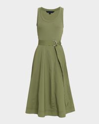 Ennis Mixed-Media Dress