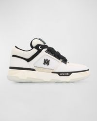 Men's MA-1 Leather & Mesh Low-Top Sneakers