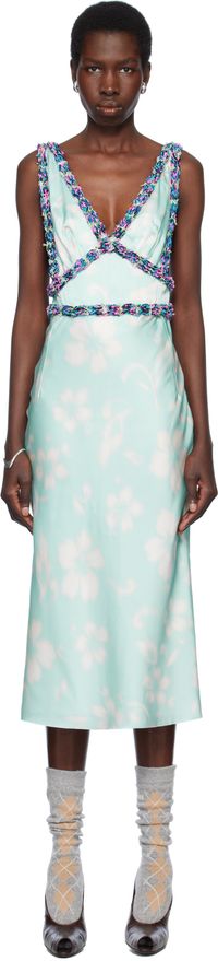 Julie Kegels Robe midi Donna bleue exclusive à SSENSE