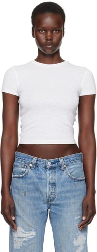 Re/Done Micro t-shirt 90s blanc cassé édition Hanes