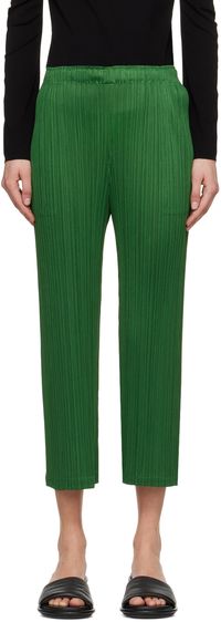 PLEATS PLEASE ISSEY MIYAKE Green Monthly Colors February Trousers