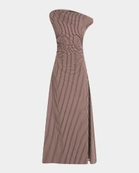 Phare Striped Asymmetric Maxi Dress