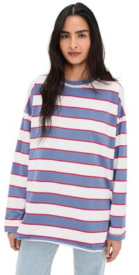 Lioness Horizon Long Sleeve Dusty Blue Stripe M