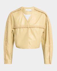 Lonis Crop Leather Jacket