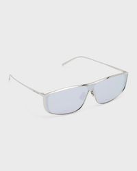 Luna Mirrored Zinc Alloy Shield Sunglasses
