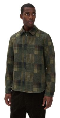 Les Deux Kody Patchwork Wool Overshirt Duffel Bag S