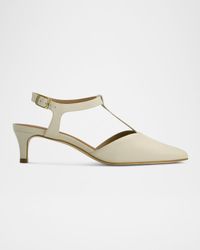 Malta Leather T-Strap Pumps