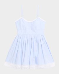 Harrisine Striped Cotton Poplin Mini Dress