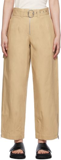 Jil Sander Beige Tailored Trousers