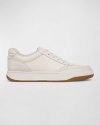 Men's Leather Court Low-Top Sneakers