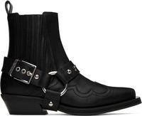 GANNI Black Low Cut Western Chelsea Boots