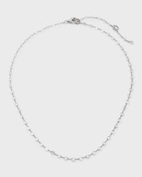 Ethereal 18K White Gold Rose-Cut Diamond-Strand Necklace, 18"L, 5.50tcw