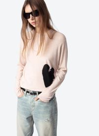 Zadig&voltaire - Pull droit imprimé en cachemire - Taille XL - Rose
