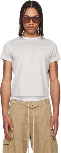Raimundo Langlois Taupe Short Sleeve Crewneck T-shirt