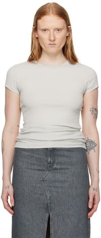 Filippa K Gray Fine Rib T-Shirt